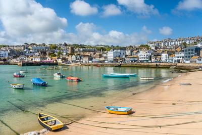 View over the Fishing Harbour of St Ives, Seen from Smeatons Pier, Cornwall, England, UK