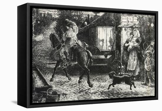 Traveler, Engraving from Painting-Ford Madox Brown-Framed Stretched Canvas
