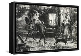 Traveler, Engraving from Painting-Ford Madox Brown-Framed Stretched Canvas