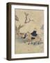 Traveler on Horseback under Bloomed Cherry Tree, 1770-1829-Katsushika Hokusai-Framed Giclee Print