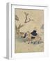 Traveler on Horseback under Bloomed Cherry Tree, 1770-1829-Katsushika Hokusai-Framed Giclee Print