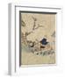 Traveler on Horseback under Bloomed Cherry Tree, 1770-1829-Katsushika Hokusai-Framed Giclee Print