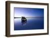 Travelers Drive their Suv across a the Salar De Uyuni, a Flooded Salt Flat, in Bolivia-Sergio Ballivian-Framed Photographic Print