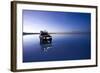 Travelers Drive their Suv across a the Salar De Uyuni, a Flooded Salt Flat, in Bolivia-Sergio Ballivian-Framed Photographic Print