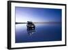 Travelers Drive their Suv across a the Salar De Uyuni, a Flooded Salt Flat, in Bolivia-Sergio Ballivian-Framed Photographic Print