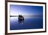 Travelers Drive their Suv across a the Salar De Uyuni, a Flooded Salt Flat, in Bolivia-Sergio Ballivian-Framed Photographic Print