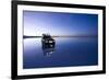 Travelers Drive their Suv across a the Salar De Uyuni, a Flooded Salt Flat, in Bolivia-Sergio Ballivian-Framed Photographic Print