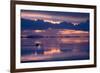 Travelers Drive their Suv across a the Salar De Uyuni, a Flooded Salt Flat, in Bolivia-Sergio Ballivian-Framed Photographic Print