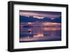 Travelers Drive their Suv across a the Salar De Uyuni, a Flooded Salt Flat, in Bolivia-Sergio Ballivian-Framed Photographic Print