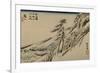 Travelers from the Tokaido Climbing a Snowy Mountain-Utagawa Hiroshige-Framed Art Print