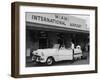 Travelers in a Chevy Bel Air Convertible at the Miami International Airport, 1954 August 22-null-Framed Photographic Print