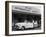 Travelers in a Chevy Bel Air Convertible at the Miami International Airport, 1954 August 22-null-Framed Photographic Print