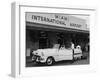 Travelers in a Chevy Bel Air Convertible at the Miami International Airport, 1954 August 22-null-Framed Photographic Print