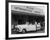 Travelers in a Chevy Bel Air Convertible at the Miami International Airport, 1954 August 22-null-Framed Photographic Print