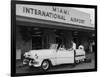 Travelers in a Chevy Bel Air Convertible at the Miami International Airport, 1954 August 22-null-Framed Photographic Print