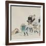 Travelers in a Storm-Shibata Zeshin-Framed Giclee Print