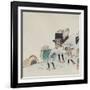 Travelers in a Storm-Shibata Zeshin-Framed Giclee Print