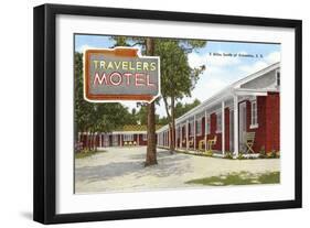 Travelers Motel, Columbia, South Carolina-null-Framed Art Print