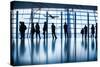 Travelers Silhouettes at Airport,Beijing-06photo-Stretched Canvas