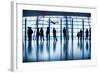 Travelers Silhouettes at Airport,Beijing-06photo-Framed Photographic Print