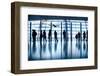 Travelers Silhouettes at Airport,Beijing-06photo-Framed Photographic Print