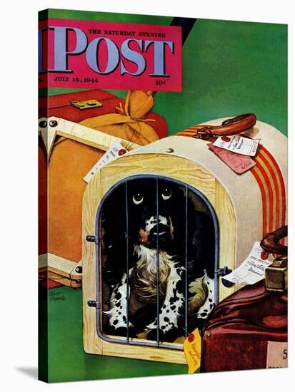 "Traveling Butch," Saturday Evening Post Cover, July 15, 1944-Albert Staehle-Stretched Canvas