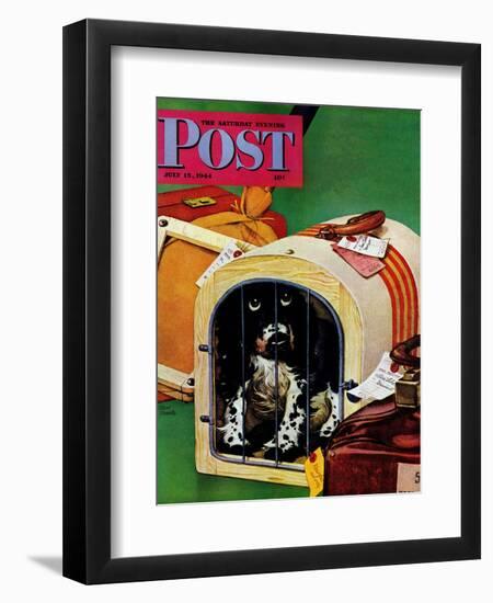 "Traveling Butch," Saturday Evening Post Cover, July 15, 1944-Albert Staehle-Framed Premium Giclee Print