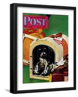 "Traveling Butch," Saturday Evening Post Cover, July 15, 1944-Albert Staehle-Framed Giclee Print