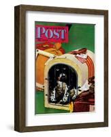 "Traveling Butch," Saturday Evening Post Cover, July 15, 1944-Albert Staehle-Framed Giclee Print