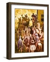 Traveling circus in America in 19th century-Paul Frenzeny-Framed Giclee Print