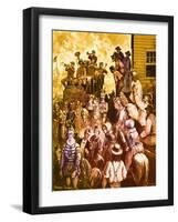Traveling circus in America in 19th century-Paul Frenzeny-Framed Giclee Print