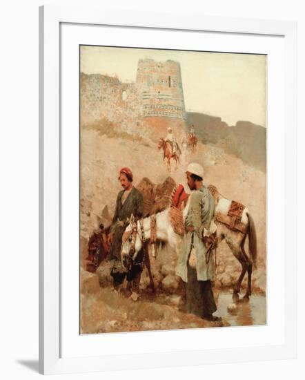 Traveling in Persia, 1895 (Oil on Canvas)-Edwin Lord Weeks-Framed Giclee Print