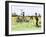 Traveling Photographer Taking a Picture of Farmers in Their Field, c.1880-null-Framed Giclee Print