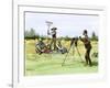 Traveling Photographer Taking a Picture of Farmers in Their Field, c.1880-null-Framed Giclee Print