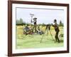 Traveling Photographer Taking a Picture of Farmers in Their Field, c.1880-null-Framed Giclee Print