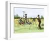 Traveling Photographer Taking a Picture of Farmers in Their Field, c.1880-null-Framed Giclee Print
