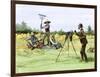 Traveling Photographer Taking a Picture of Farmers in Their Field, c.1880-null-Framed Giclee Print