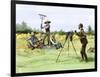 Traveling Photographer Taking a Picture of Farmers in Their Field, c.1880-null-Framed Giclee Print