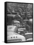 Traveling Through Rush Hour Traffic in Downtown Los Angeles-Loomis Dean-Framed Stretched Canvas