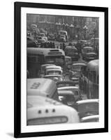 Traveling Through Rush Hour Traffic in Downtown Los Angeles-Loomis Dean-Framed Photographic Print