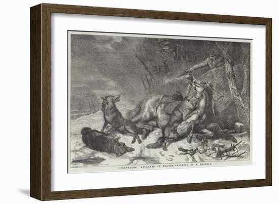 Traveller Attacked by Wolves-Richard Ansdell-Framed Giclee Print