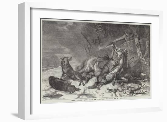 Traveller Attacked by Wolves-Richard Ansdell-Framed Giclee Print