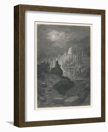 Traveller from New Zealand in Days to Come Contemplates the Ruins of London That Once Great City-Gustave Dor?-Framed Art Print