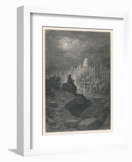 Traveller from New Zealand in Days to Come Contemplates the Ruins of London That Once Great City-Gustave Dor?-Framed Art Print