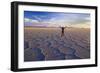 Traveller on Salar De Uyuni-null-Framed Photographic Print