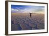 Traveller on Salar De Uyuni-null-Framed Photographic Print