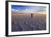 Traveller on Salar De Uyuni-null-Framed Photographic Print