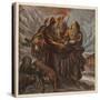 Traveller on the Pass of Saint Bernard is Saved by Dogs and Monks-null-Stretched Canvas