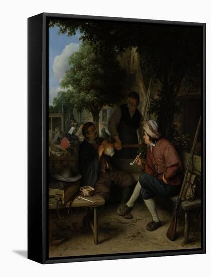 Travellers at Rest-Adriaen Van Ostade-Framed Stretched Canvas