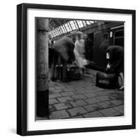 Travellers Boarding a Train to Rotterdam, Centraal Station, Amsterdam, Netherlands, 1963-Michael Walters-Framed Photographic Print